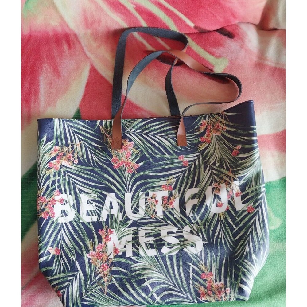 Studio Oh! Beautiful Mess Waterproof Canvas Floral Tote Bag